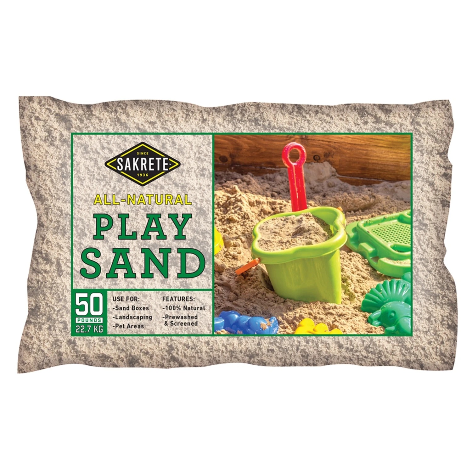 Natural Beige Play Sand 50 Lb - Screened, Washed, And Dried