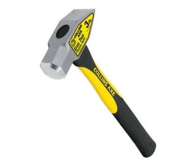 Three Pound Cross Pein Hammer with Fiberglass Handle for Durable Use