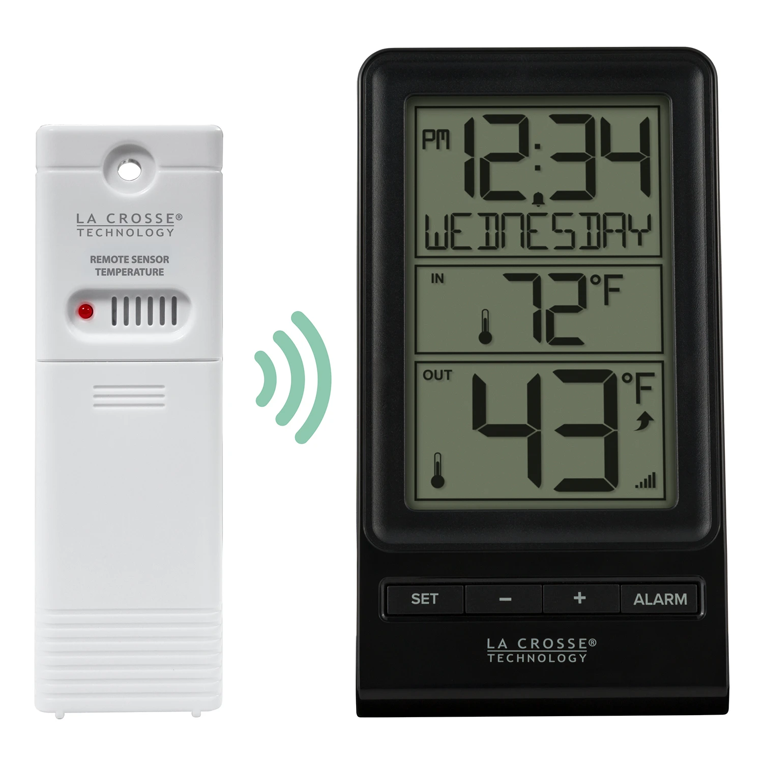 Wireless Indoor/outdoor Thermometer With Time And Calendar