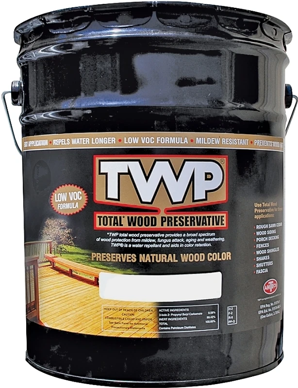 Rustic Oak Exterior Wood Stain, 5 Gallons - Low Voc Preservative