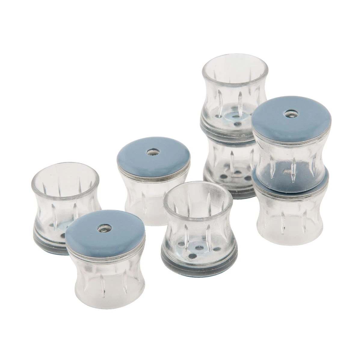 Clear Leg Tips, Protective Bottom, .59 - .70 In. Round, 8-Pk.