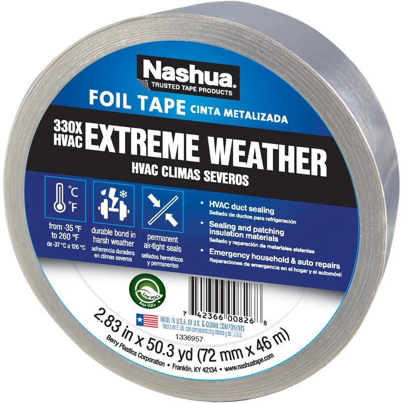 Silver Foil Hvac Tape, 2.83-inch X 50-yard For Extreme Weather