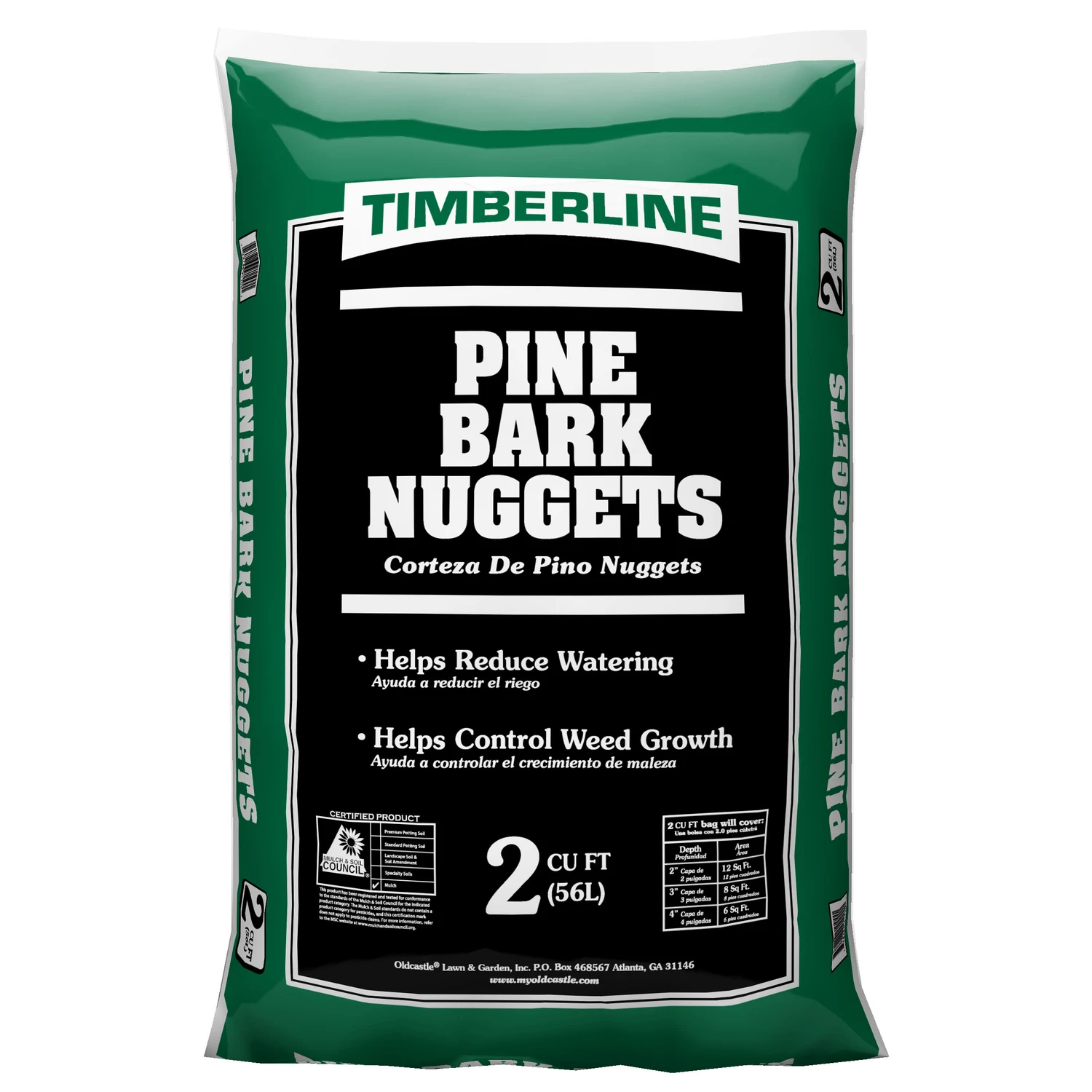 2 Cu. Ft. Medium Pine Decorative Bark Mulch Nuggets