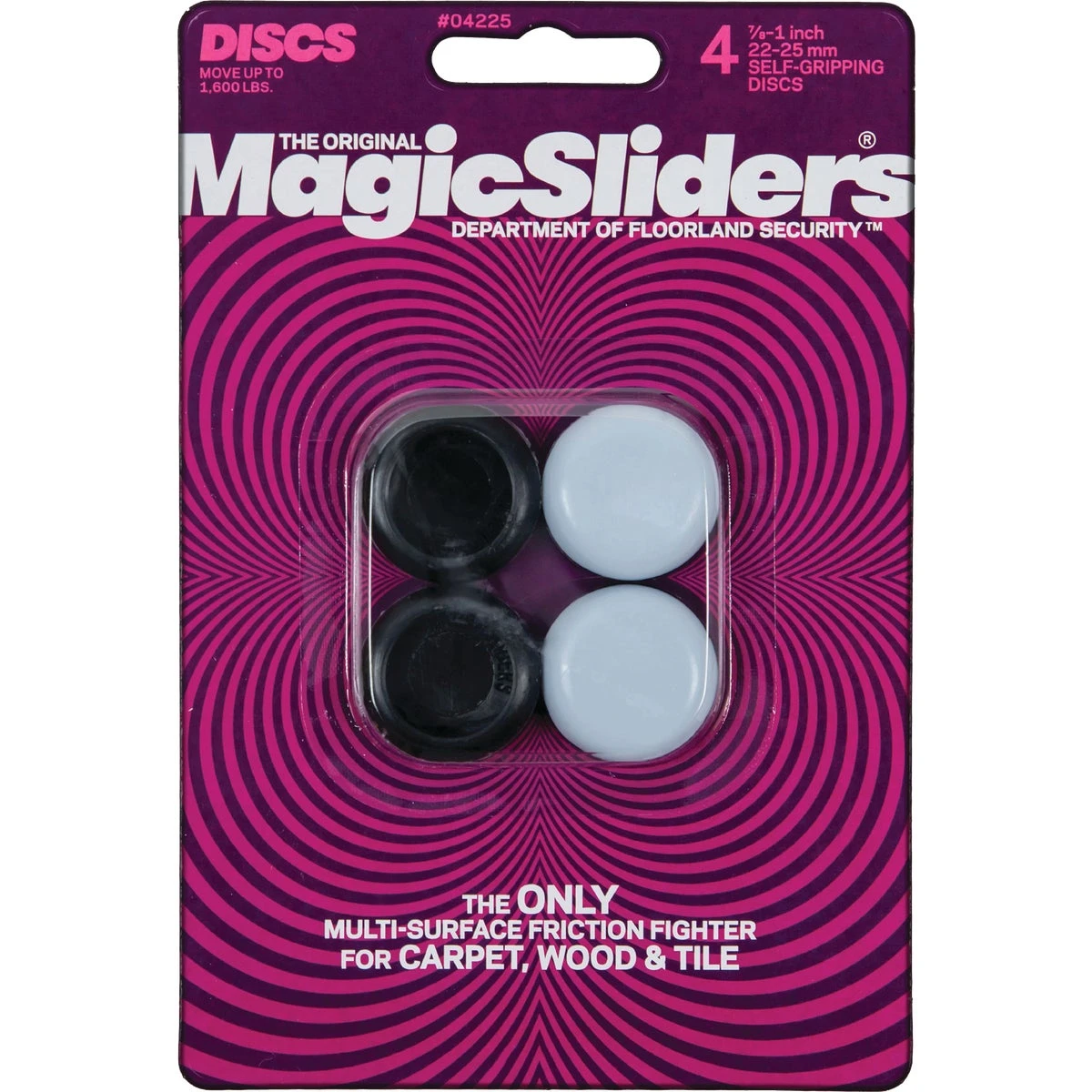 Surface Protectors, Furniture Sliding Discs, Adhesive, 2 x 2 x 2-1/2-In. Triangle, 4-Pk.
