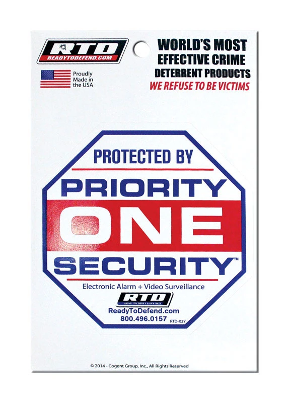 Home Security Window Decal by Priority One Home Security