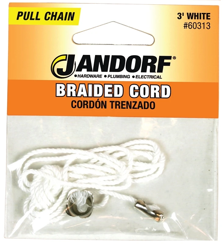 3-foot Braided Pull Chain With Bell And Connector For Ceiling Fans And Lights