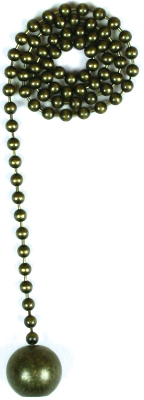 Antique Brass Pull Chain 12 Inch For Lamps And Ceiling Fans