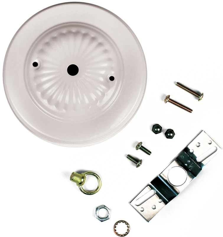 Traditional White Canopy Kit with 7/16-Inch Center Hole and 5-Inch Diameter
