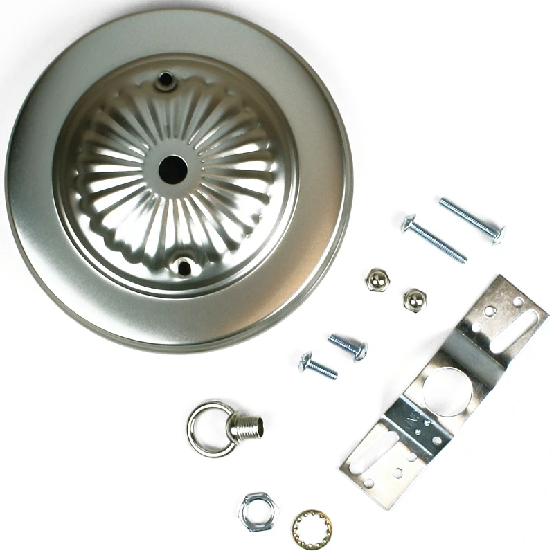 Traditional Canopy Kit with 7/16-Inch Center Hole, Brushed Pewter Finish, 5-Inch Diameter