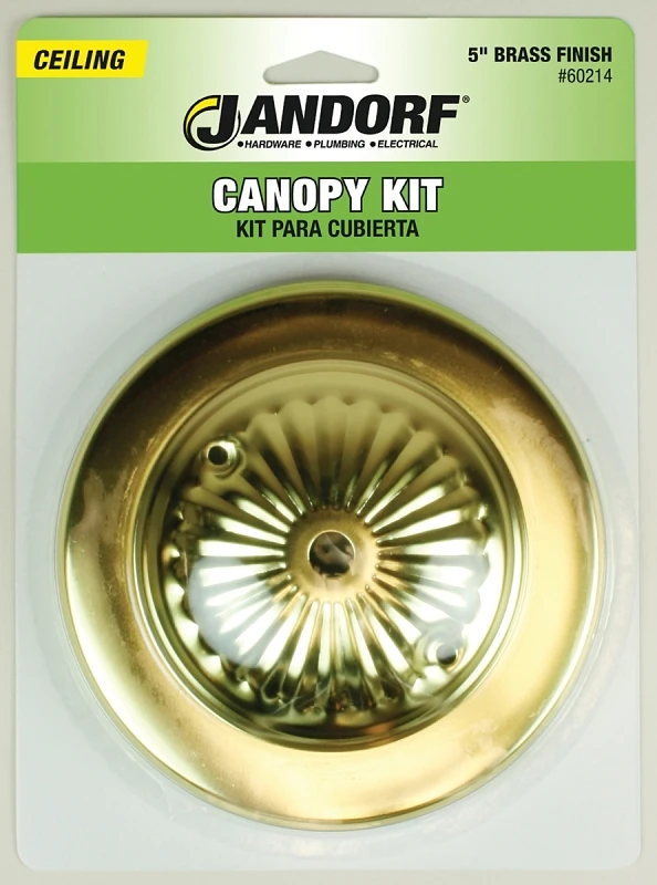 Traditional Canopy Kit with 7/16-Inch Center Hole, Oil-Rubbed Brass Finish, 5-Inch Diameter