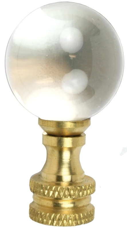 Glass Ball Finial 1-7/8 Inch Brass Finish Model 60112