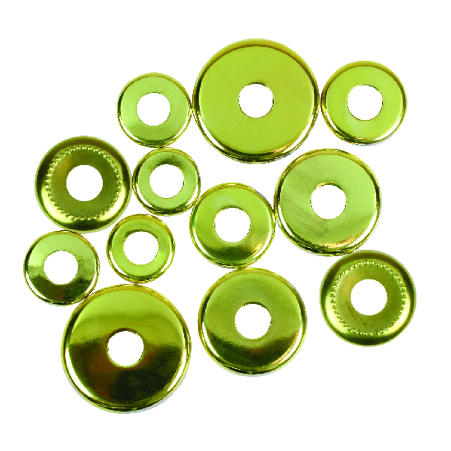 Lamp Check Ring, Brass Finish, 1/8 IP, Assorted, 12-Pk.