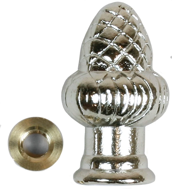 Finial Acorn Nickel Finish 1.5 Inch With Reducer