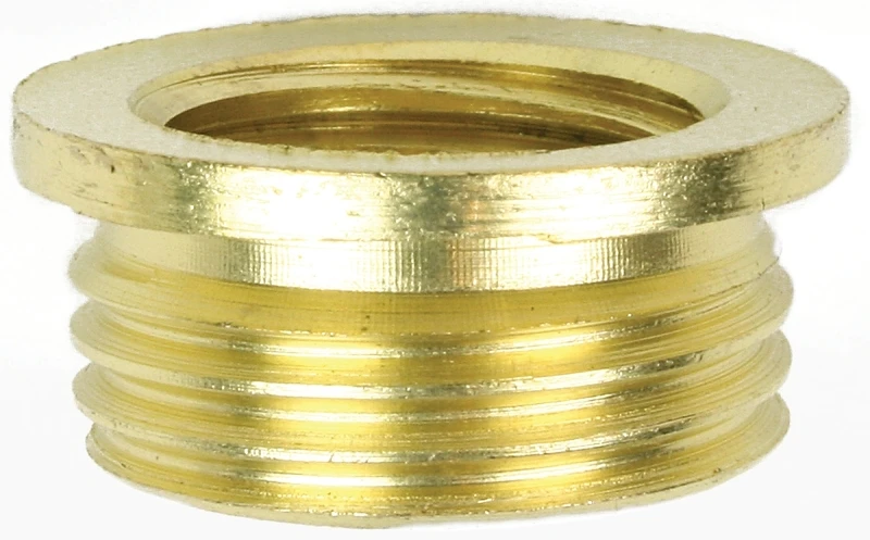 Brass Finish Lamp IP Reducer, One Quarter Inch Male by One Eighth Inch Female