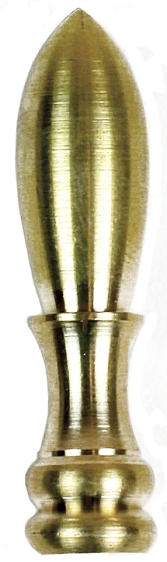 2-inch Solid Brass Bullet Finial With 1/4-27 Thread