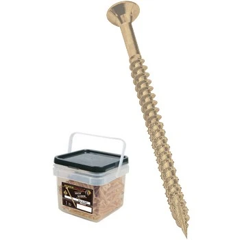 9 X 1-1/4 Inch Tan Xl1500 Saberdrive Deck Screws - 1 Pound Tub