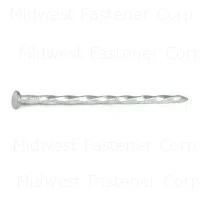 16d 3-1/2" Hot Dip Galvanized Steel Deck Checkered Flat Head Nails (80 pcs.)