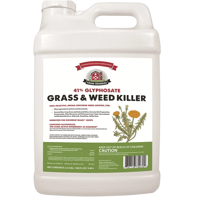 2.5 Gallon Concentrate Weed & Grass Killer With 41% Glyphosate