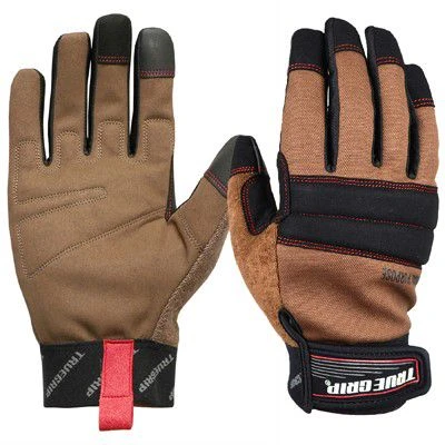 Hi-Dexterity Work Gloves for Men Large Size, Duck Canvas Material