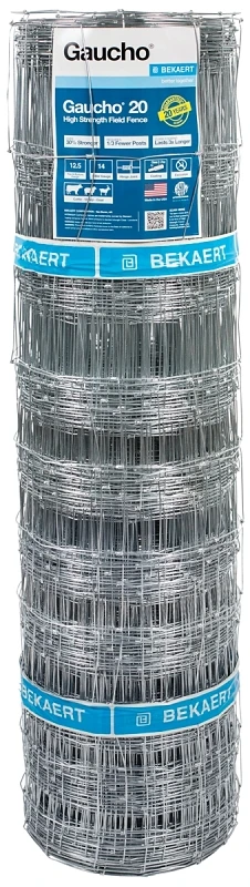 Gaucho 20 High-tensile Field Fence, 1047-6, 14/12.5 Gauge, 47 In. X 330 Ft.