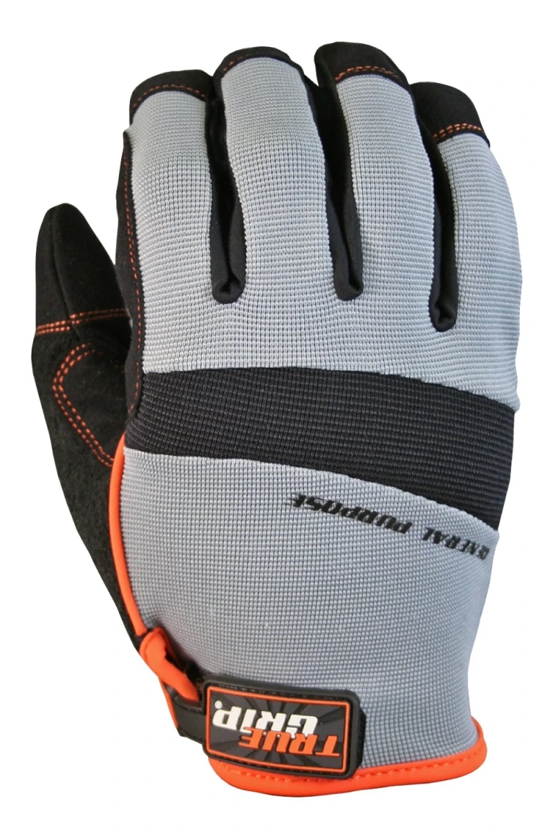 Women's General Purpose Work Gloves, Medium Size, Black and Blue Color