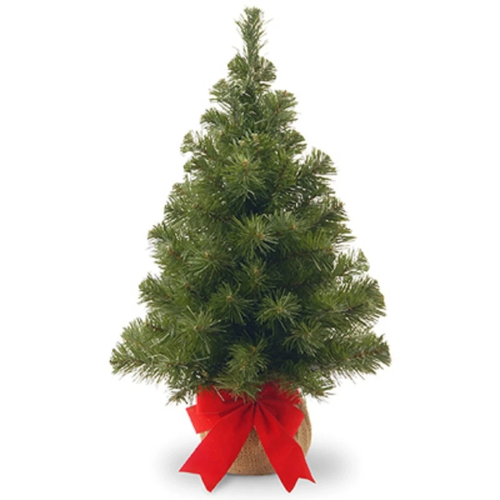 Noble Fir Artificial Pre-lit Christmas Tree, 2 Feet, 15 Warm White Led Lights