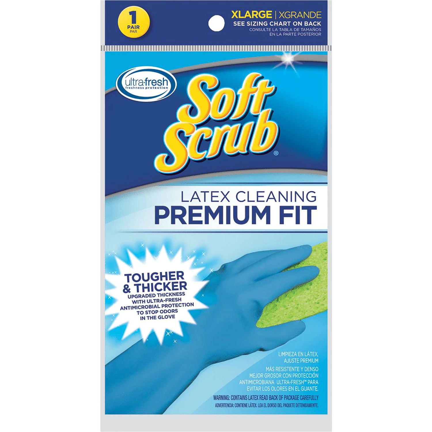 Latex Gloves, Embossed Grip, XL, Pr.