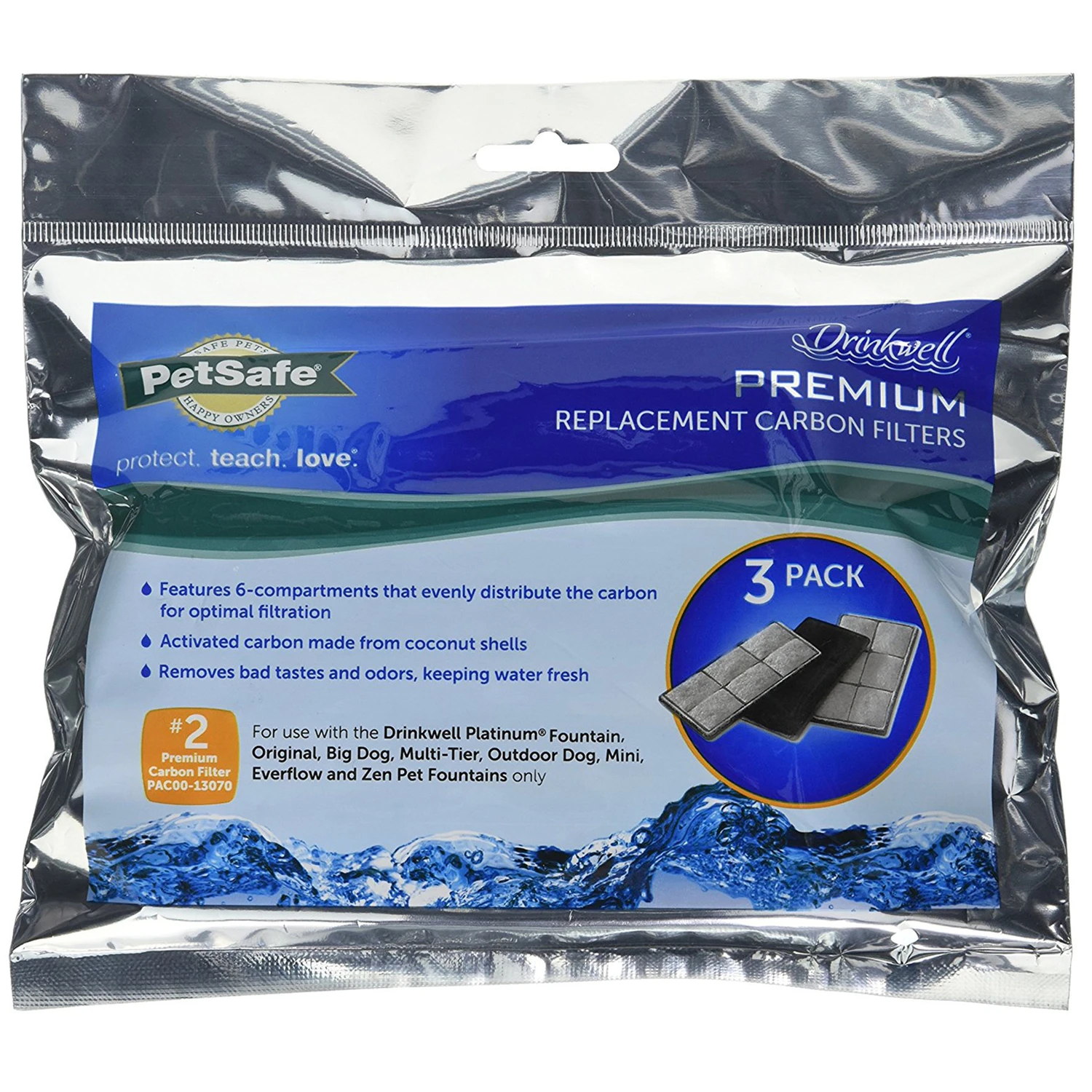 Drinkwell Black Carbon Replacement Fountain Filter For All Pets - 1 Oz