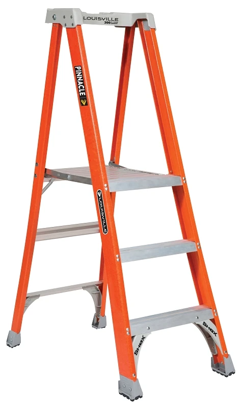 Three-Step Fiberglass Step Ladder Type 1A Heavy Duty Safety Rated