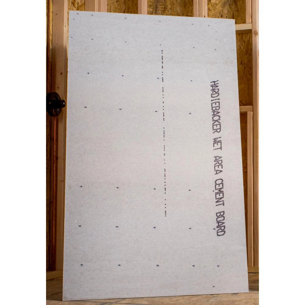 500 Cement Board, 3' X 5' X 0.5' For Walls & Floors