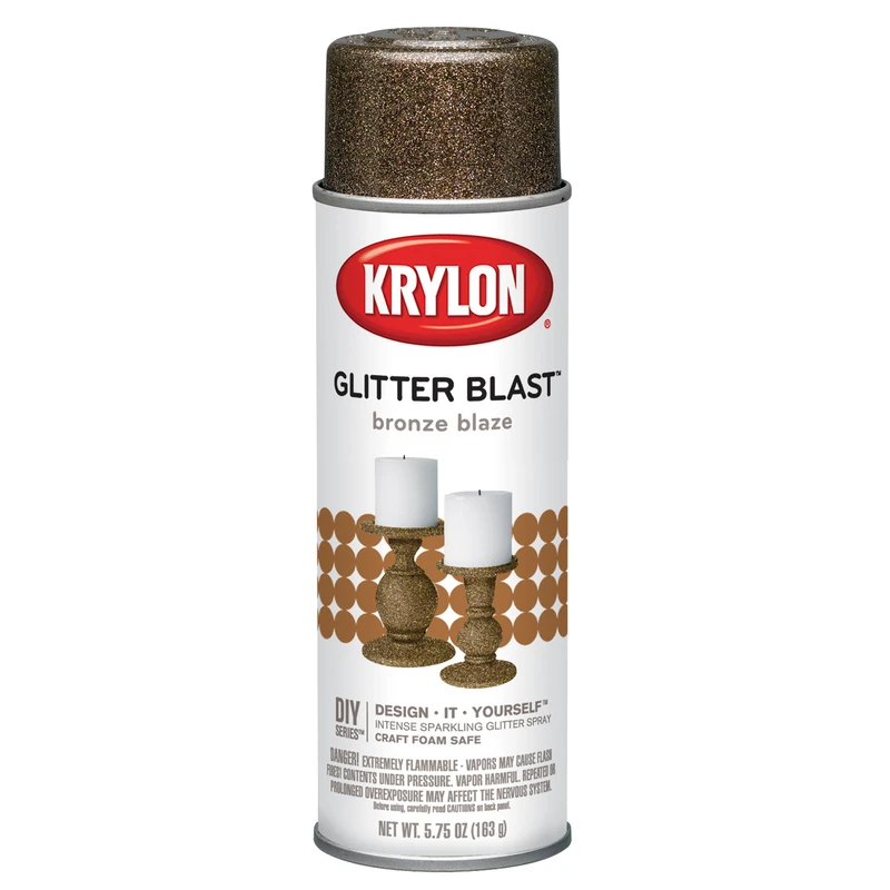 Glitter Blast Spray Paint, Bronze Blaze, 5-3/4 Oz. - Intense Sparkling Finish