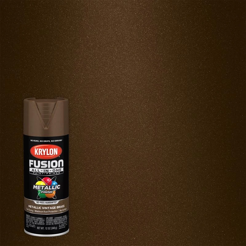 Fusion All-in-one Metallic Vintage Brass Spray Paint + Primer 12 Oz