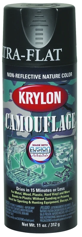 Camouflage 11 Oz. Ultra-flat Spray Paint In Brown - Non-reflective Finish