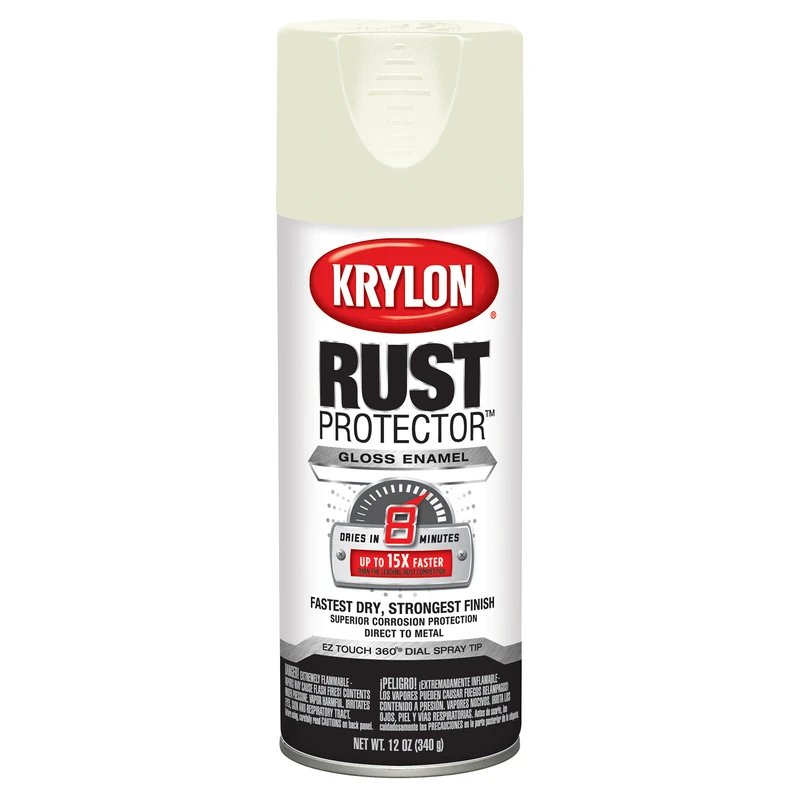 Rust Protector Gloss Ivory Spray Paint 12 Oz. - Superior Corrosion Protection