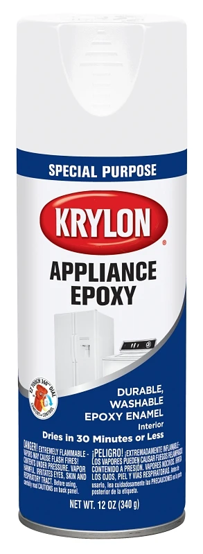 Gloss Epoxy White 12 Oz. Appliance Spray Paint - Durable Finish For Appliances