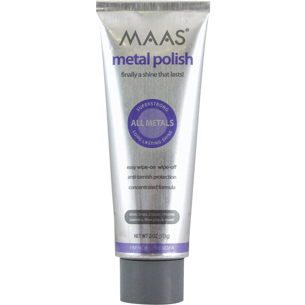 Lavender Scent Metal Polish, 2 Ounce Tube For All Metals