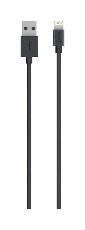 Mixit Lightning USB Charging Cable for iPhone, Black, Four Feet Length