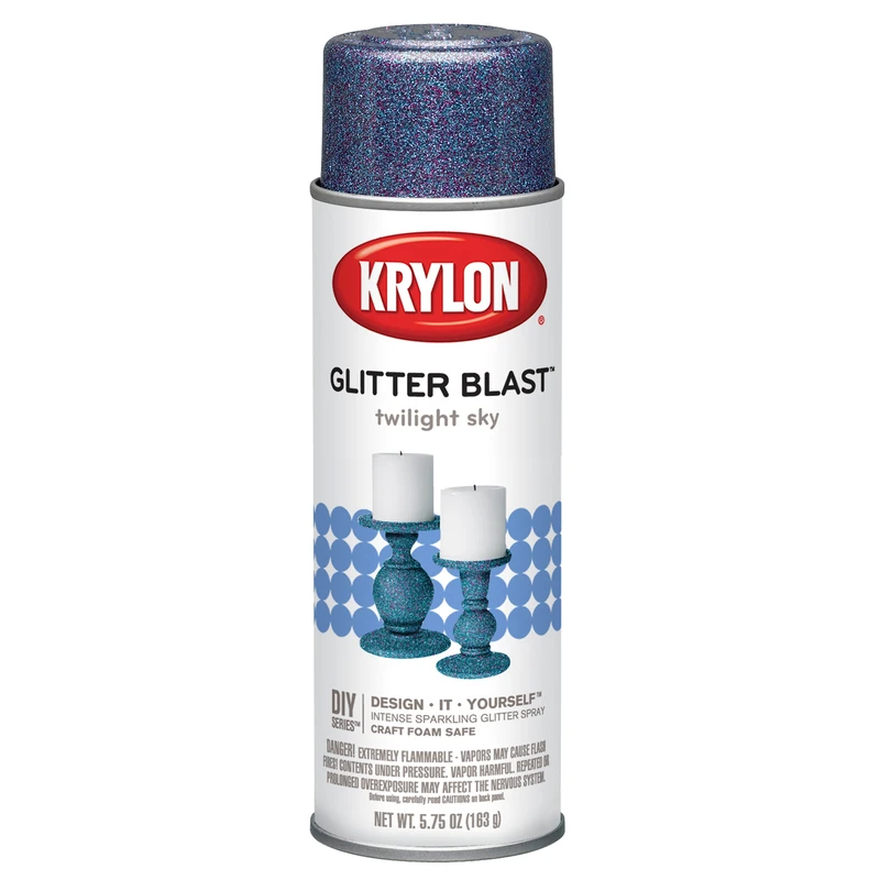 Glitter Blast Spray Paint, Twilight Sky, 5-3/4 Oz. - Irresistible Sparkling Finish