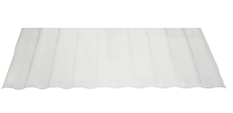 Seacoaster 26 In. X 12 Ft. Crystal Clear Light Blue Tint Round Wave Vinyl Panels
