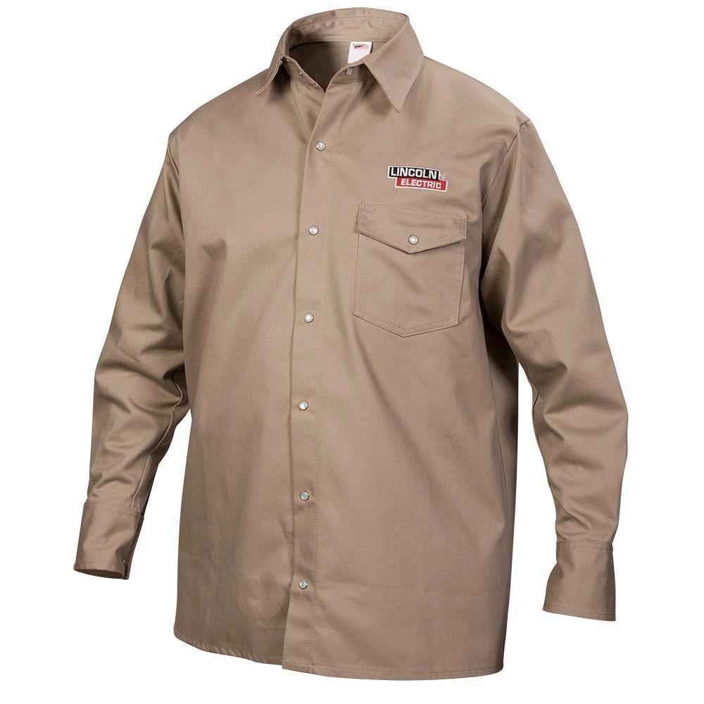 Fire Resistant Welding Shirt, Khaki, Extra Large, Model Kh841xl