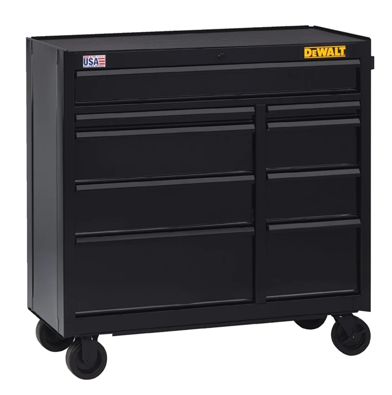 41 Inch Wide 9-drawer Rolling Tool Cabinet, Double Wall Steel Construction