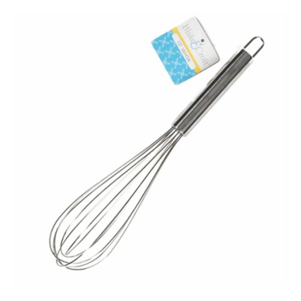 10-Inch Stainless Steel Kitchen Whisk for Mixing and Beating