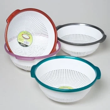 Colander, Assorted Colors, 11 x 4.5-In.