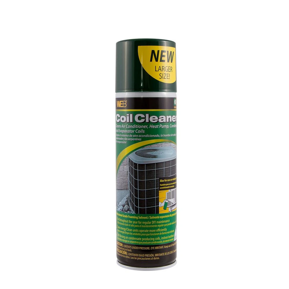 Coil Cleaner Spray, 19 Ounce Can for HVAC and Refrigeration Coil Maintenance