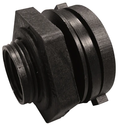 Bulkhead Fitting, Schedule 40 PVC , 3/4 In.