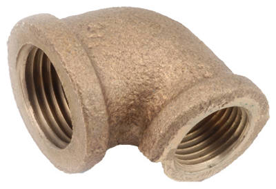 1 In. X 3/4 In. 90 Degree Red Brass Elbow - Lead Free