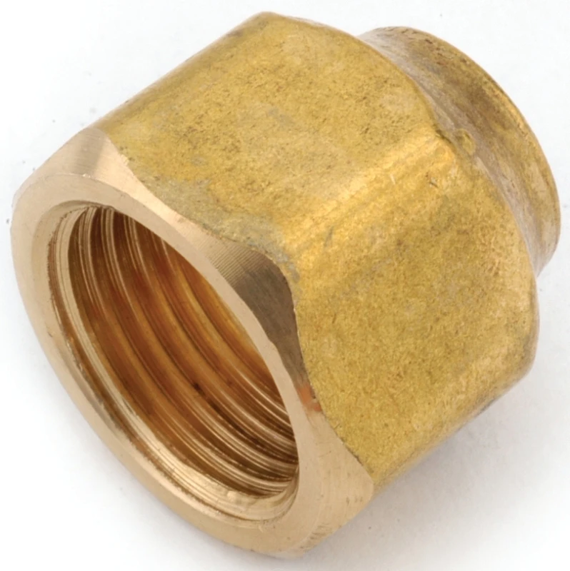 Brass Flare Reducing Refrigerator Nut, Lead Free, 1/2 x 3/8 In.