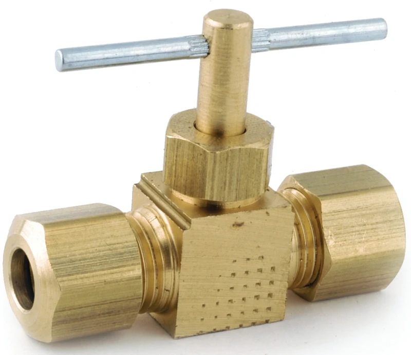 1/4 In. C X 1/4 In. C Brass Straight Needle Valve - Lead Free