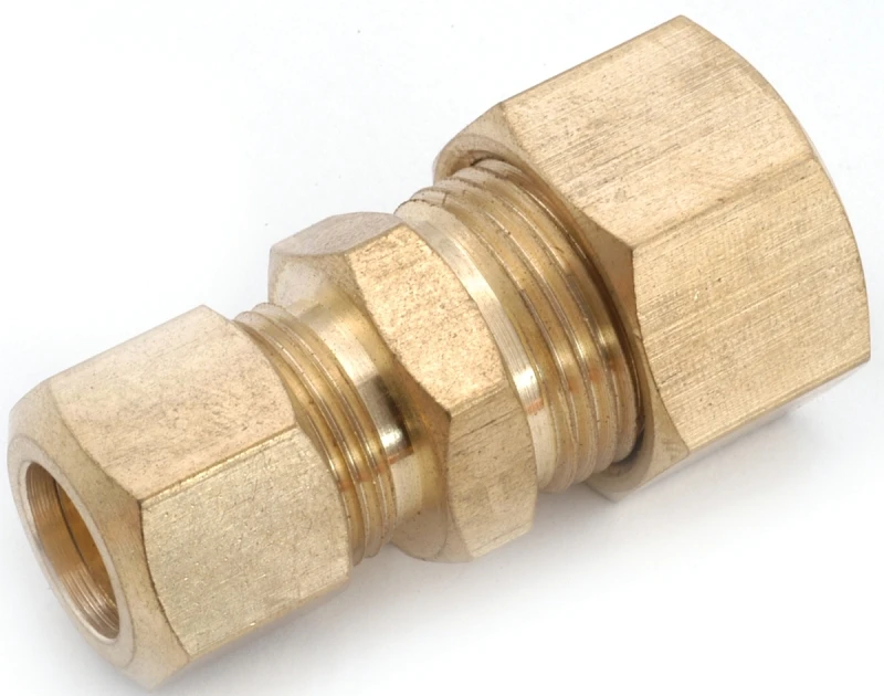 1/2 In. X 3/8 In. Brass Low Lead Compression Union Fitting