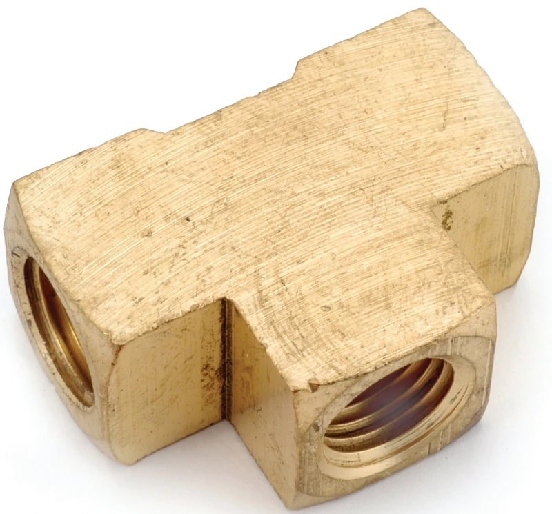 1/8 In. Lead Free Yellow Brass Tee Fitting - Model 756101-02